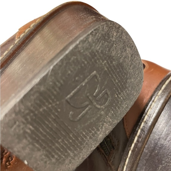 Donald J. Pliner Two-Tone Brown Ankle Boots size 8.5 - Picture 9 of 12